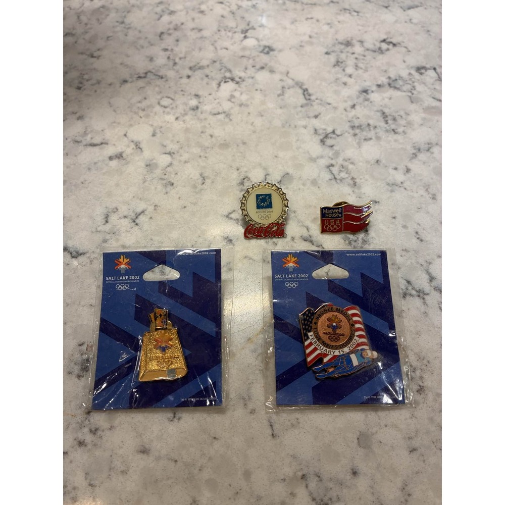 USA Olympics Lot of Pins 2002‎ Salt Lake City American Flag Authentic